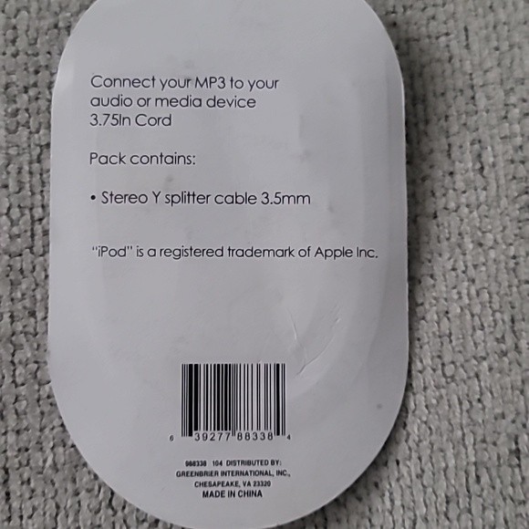 My Tunes Y audio Cable for use with iPOD - Picture 3 of 3